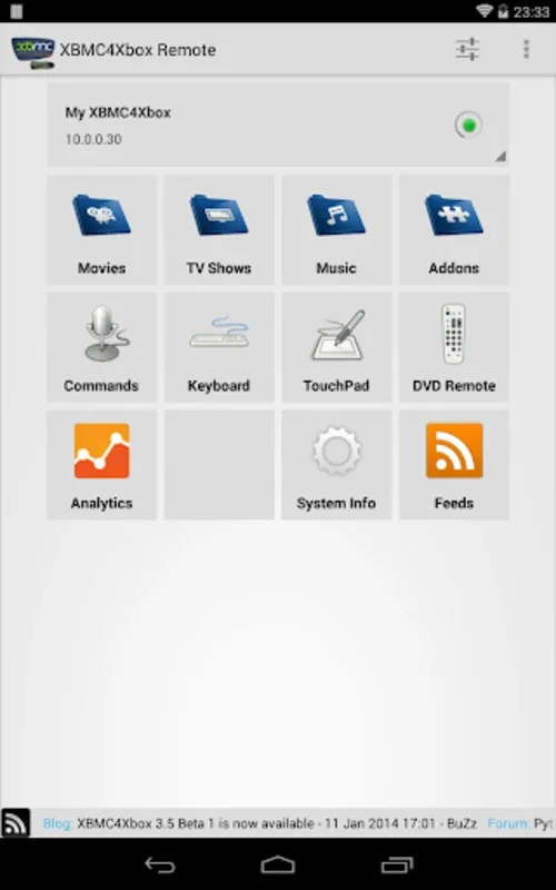 XBMC4Xbox Remote for Android - Streamlined Xbox Control