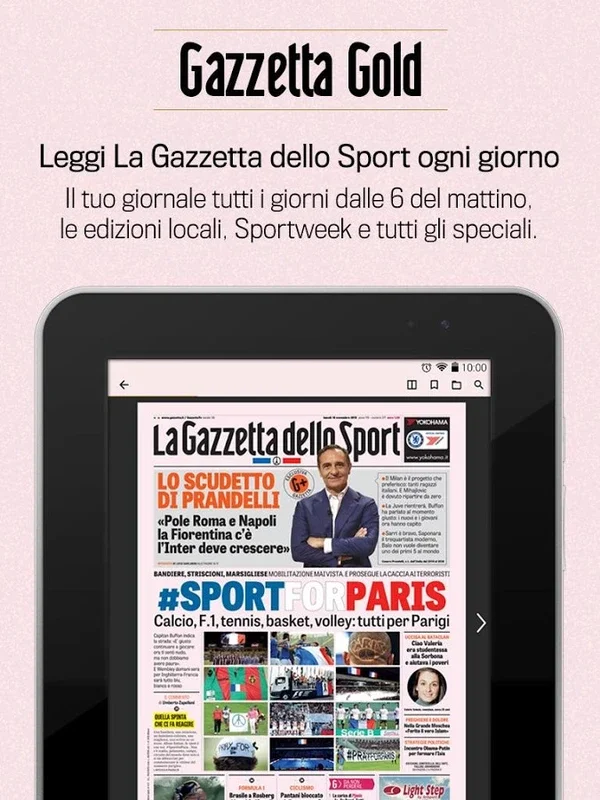 Gazzetta Gold for Android - Unparalleled Italian Sports News