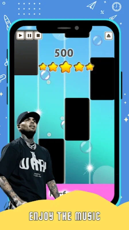 Chris Brown Piano for Android - Enjoy Offline Rhythm Games