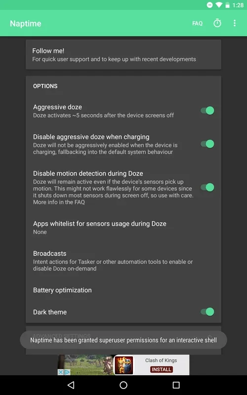 Naptime: Super Doze Mode for Android - Maximize Battery Life