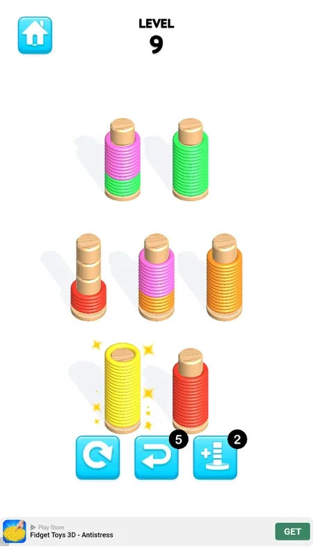 Slinky Sort Puzzle for Android - Sort Rings by Color