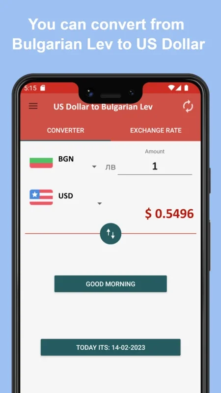 US Dollar to Bulgarian Lev for Android - Convert with Ease