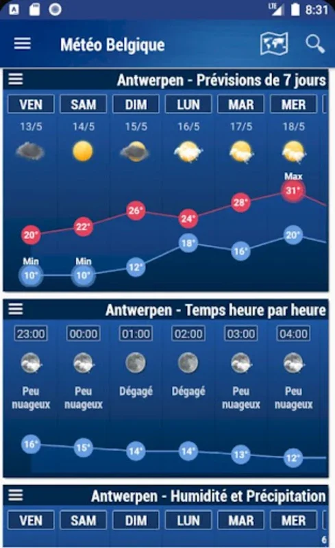 Météo Belgique for Android: Accurate 7-Day Forecasts