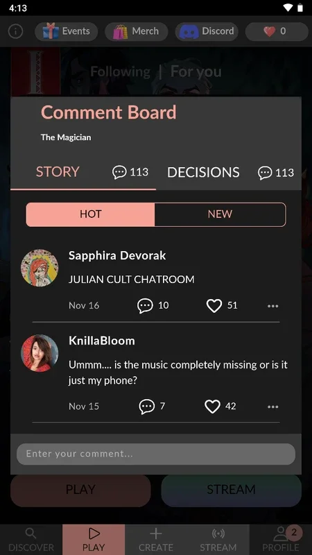 Dorian for Android - Discover Interactive Stories