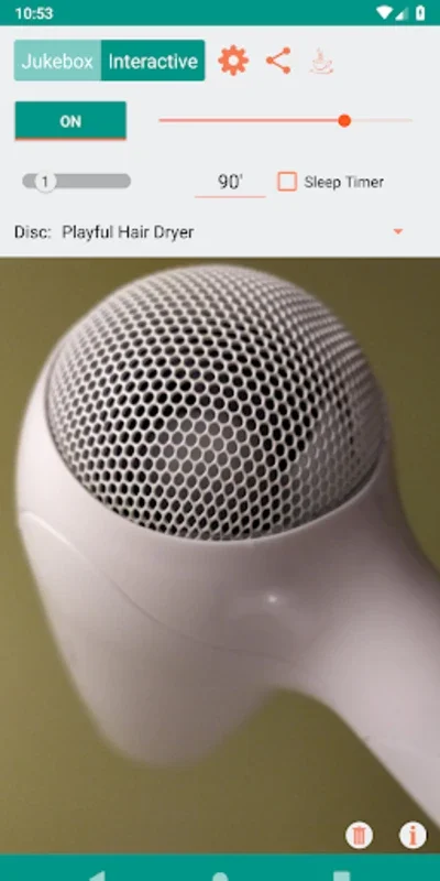 Hair Dryer Jukebox - White Noise & Nature Sounds for Android