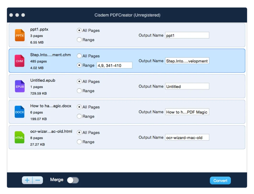 Cisdem PDFCreator for Mac: Convert Multiple File Formats