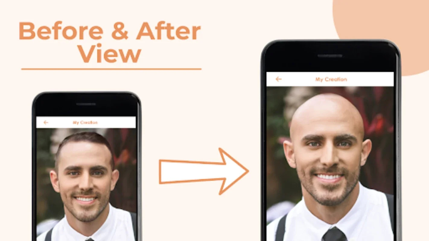 Make Me Bald filter photo Edit for Android: Virtual Bald Makeovers and Social Sharing