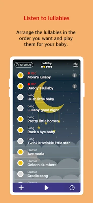 Don't cry my baby (lullaby) for Android: Infant Soothing with Multiple Features