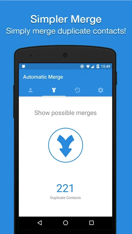 Simpler Merge for Android: Merge Duplicate Contacts