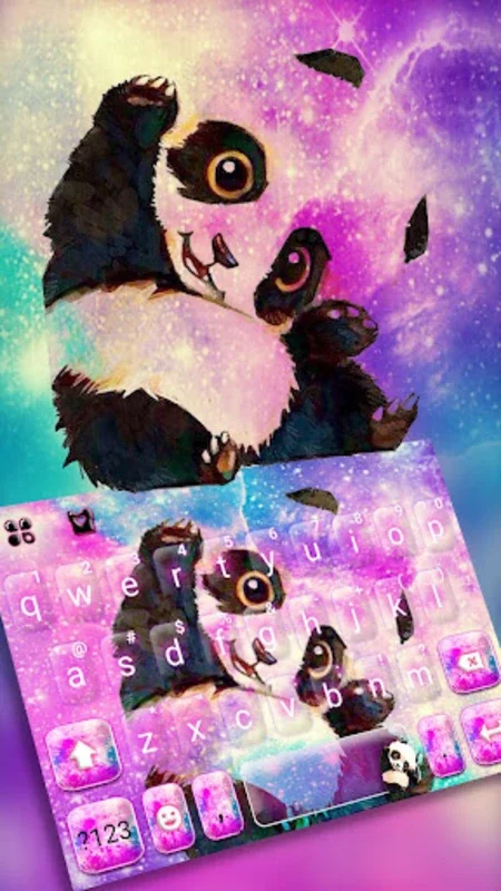 Galaxy Cute Panda Keyboard The for Android - Stylish Typing