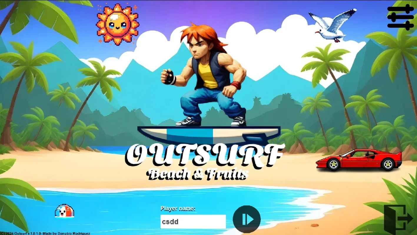 Outsurf: Beach and fruits for Windows - A Retro-Inspired Arcade Adventure