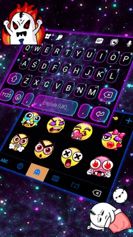 Shiny Galaxy Live Theme for Android - Customize Typing