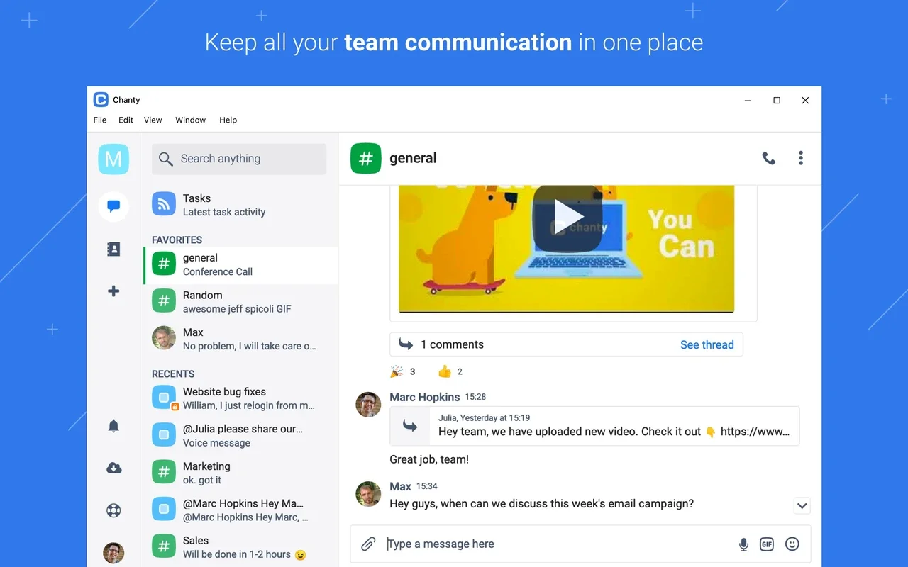 Chanty for Windows: Streamline Team Communication and Collaboration