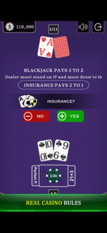 Blackjack 21 - Side Bets for Android - No Downloading Required