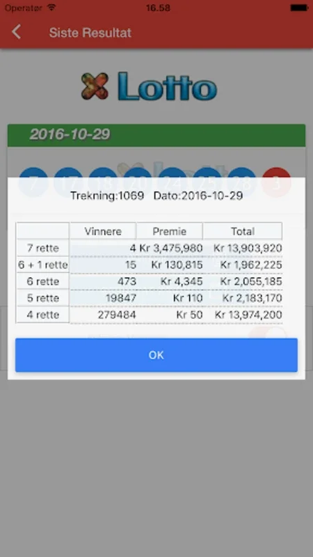 Norwegian Lottery Results for Android - Comprehensive Lottery App