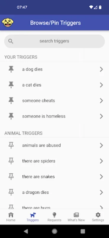 Does the Dog Die? for Android - Filter Emotional Triggers