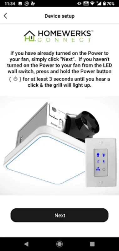 HOMEWERKS Connect for Android - Control Your Bath Fan with Voice