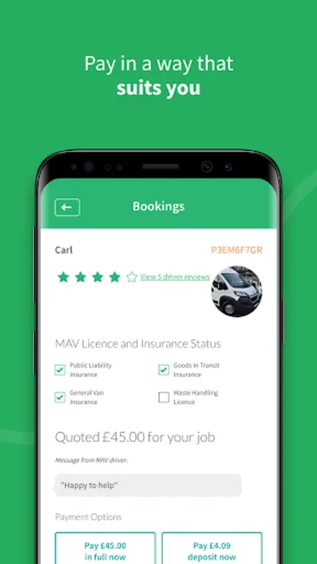 MAN & VAN for Android - Reliable UK Delivery and Disposal