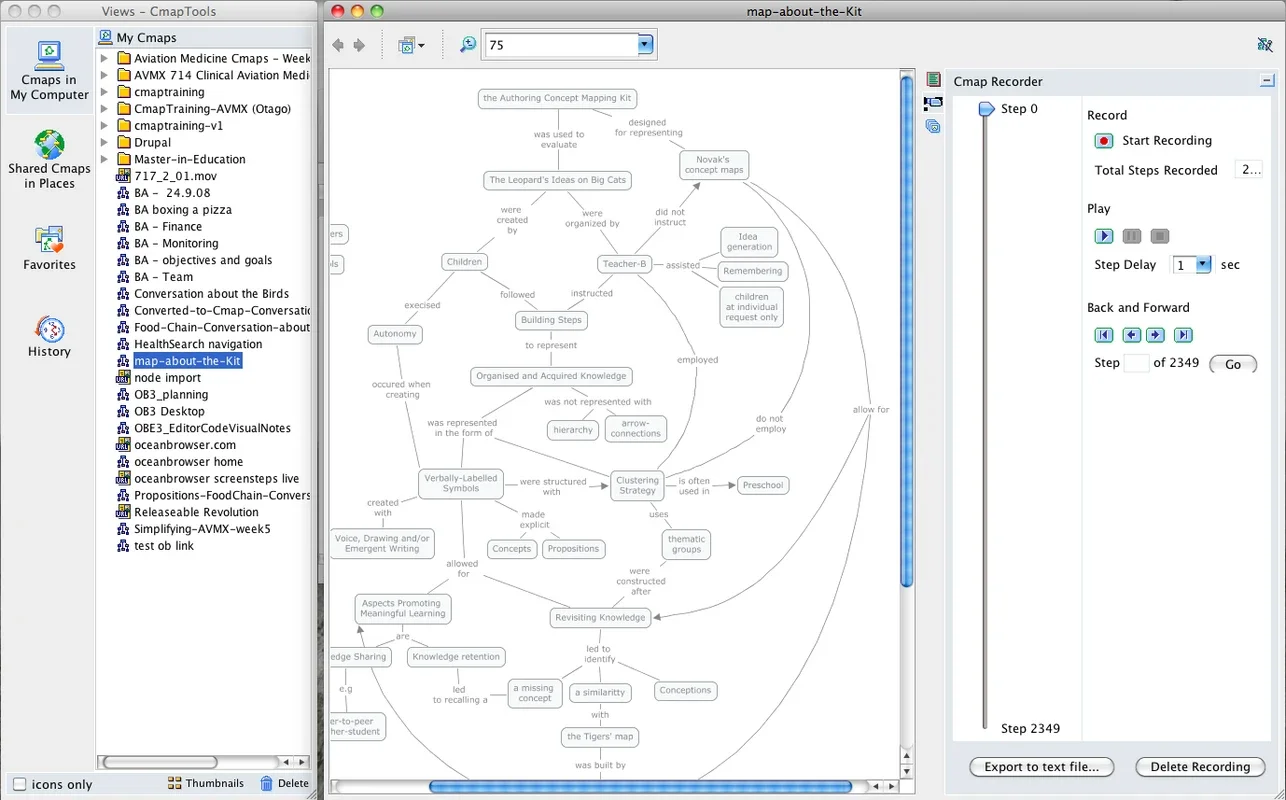 IHMC CmapLite for Windows: A Free and Easy-to-Use Conceptual Mapping Tool