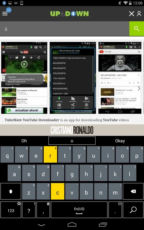 Cristiano Ronaldo Official Keyboard for Android - Fan - Centric Design