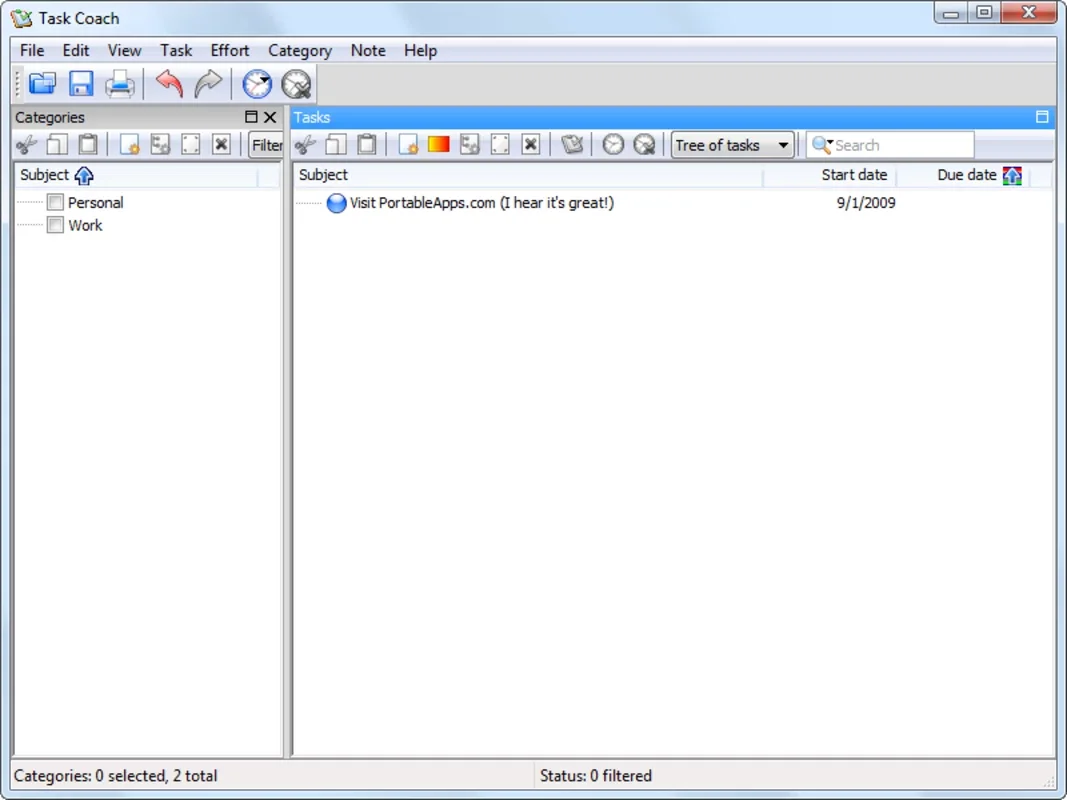 Task Coach Portable for Windows - Efficient Task Management