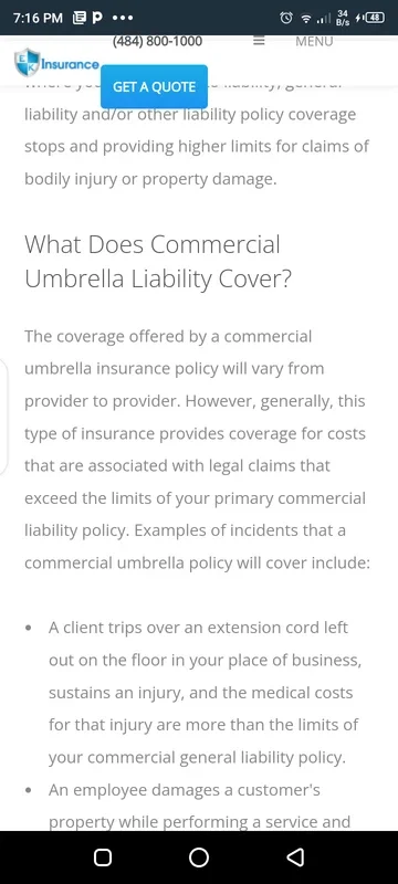 Commercial Umbrella for Android: Empowering Small Businesses