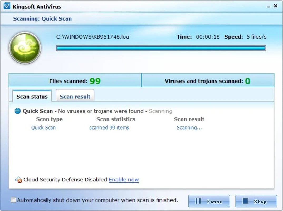 Kingsoft Free Antivirus for Windows - Permanent Protection