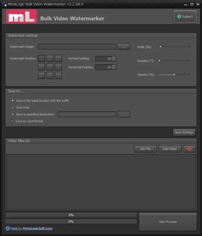 MetaLogic Bulk Video Watermarker for Windows - No Download Needed