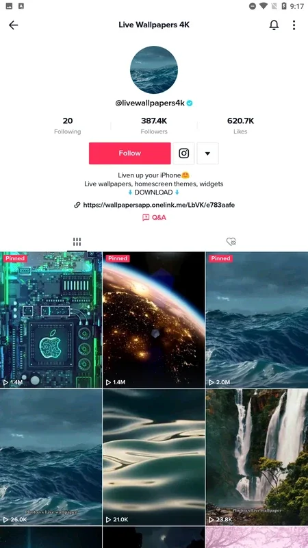 TickTock Video Wallpaper by TikTok for Android: Animated TikTok Wallpapers