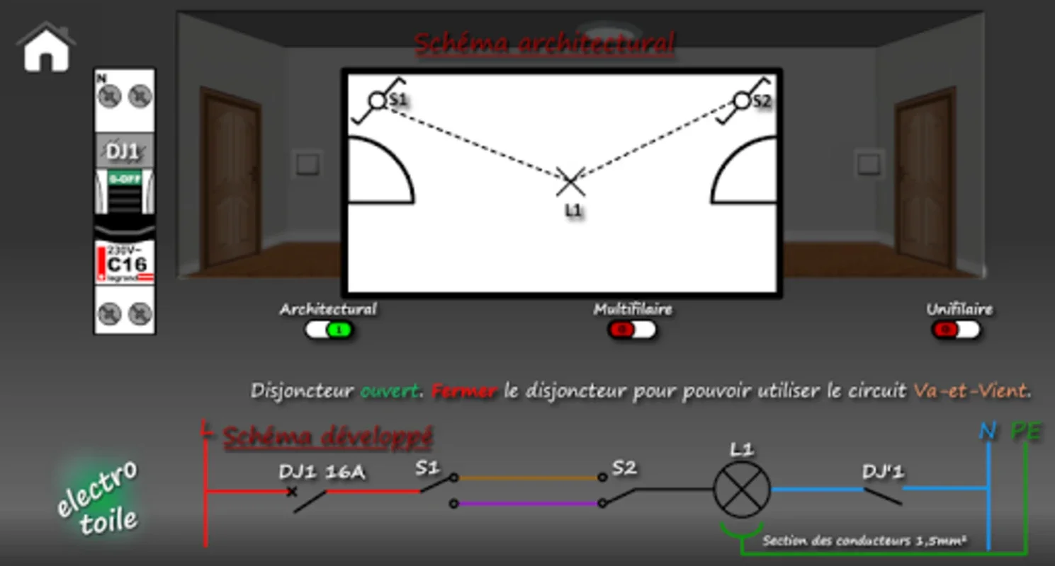 Va-et-vient for Android: Master Lighting Circuits