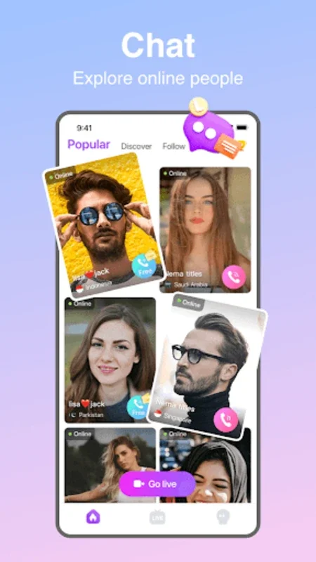 Olamet-Chat Video Live for Android - Connect Globally via Live Video