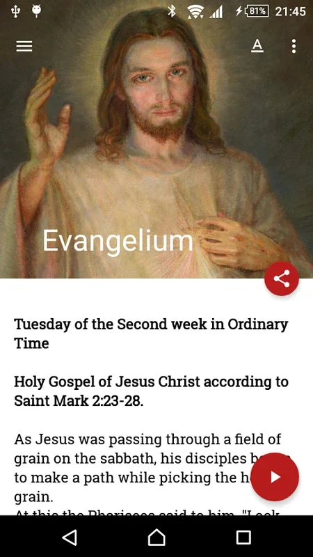 Evangelium for Android: Daily Gospel & Prayers