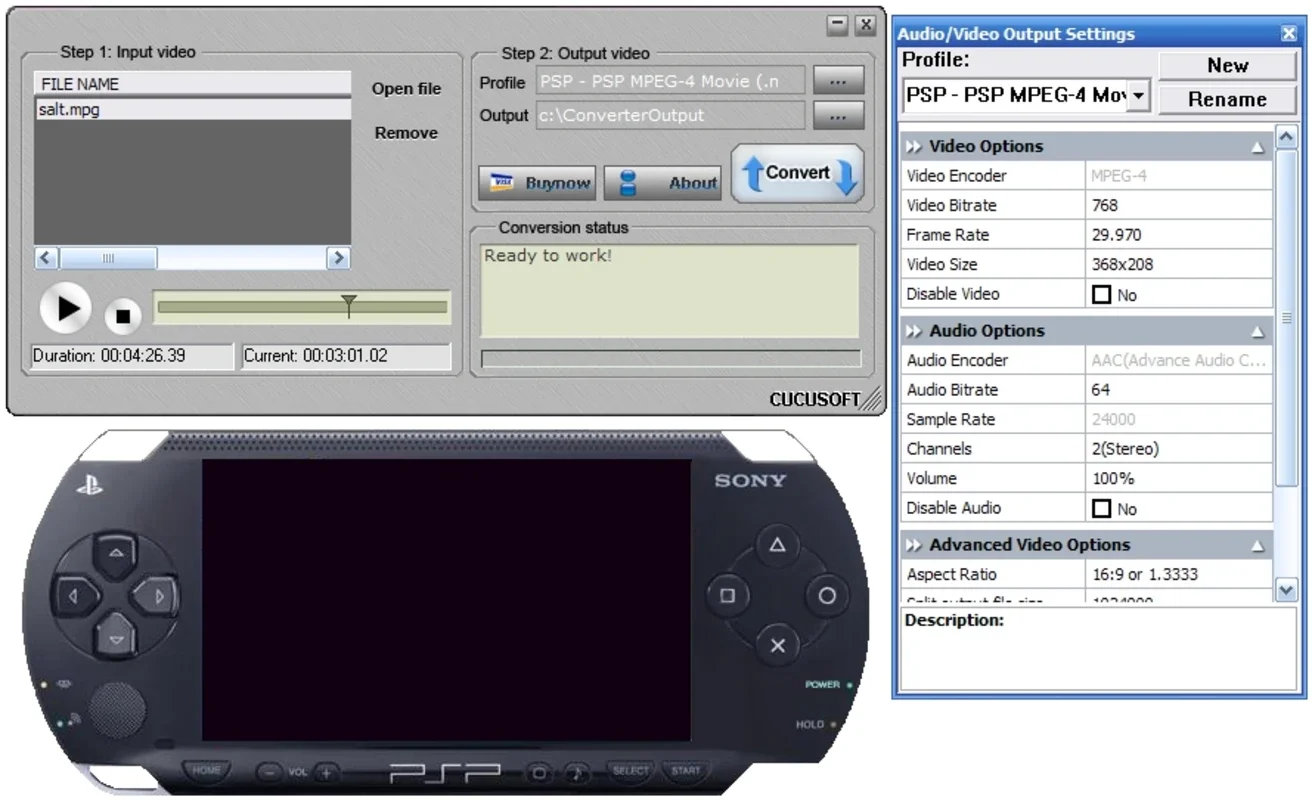 PSP Video Converter for Windows - Convert Videos Easily