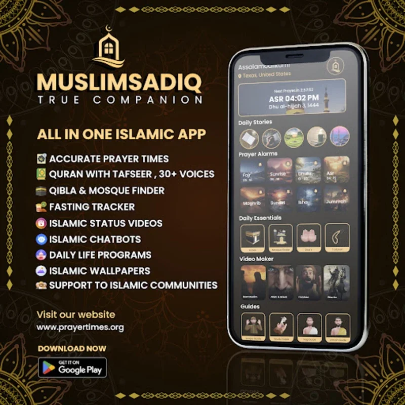 Muslim Sadiq for Android: Spiritual Companion for Muslims