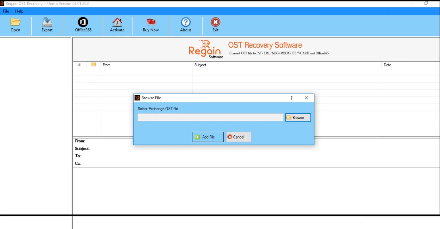 Regain OST Recovery Tool for Windows: Recover Corrupt Files