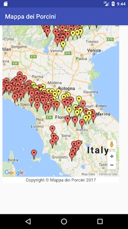 Mappa dei Porcini Premium for Android - Real-Time Mushroom Insights