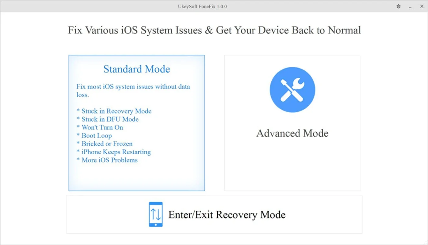 UkeySoft iOS System Recovery for Windows - Restore iOS Devices Easily