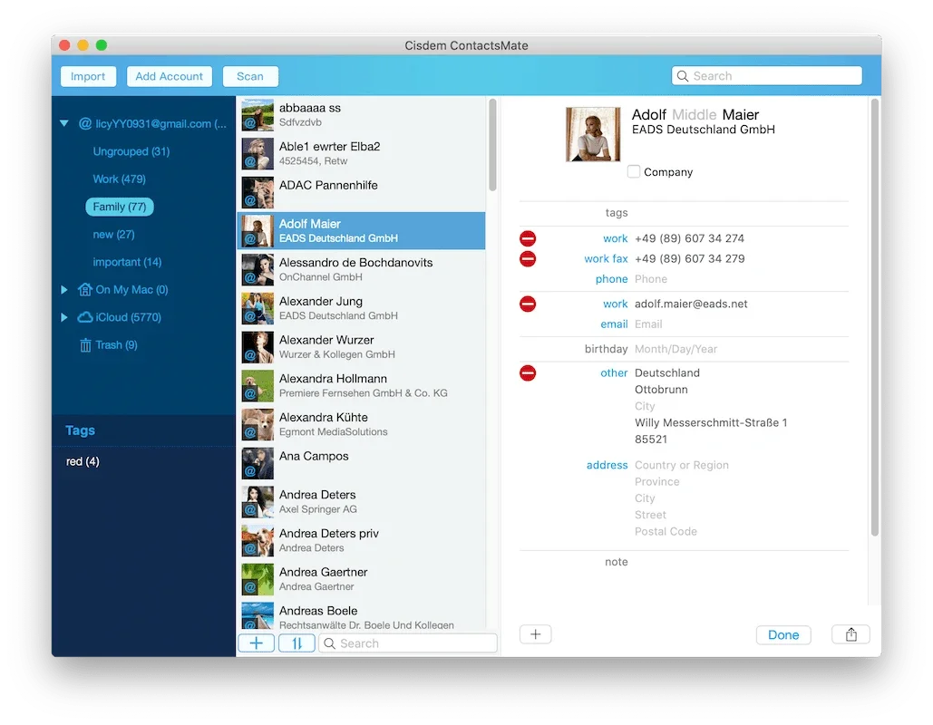 Cisdem ContactsMate for Mac - Manage Contacts Easily