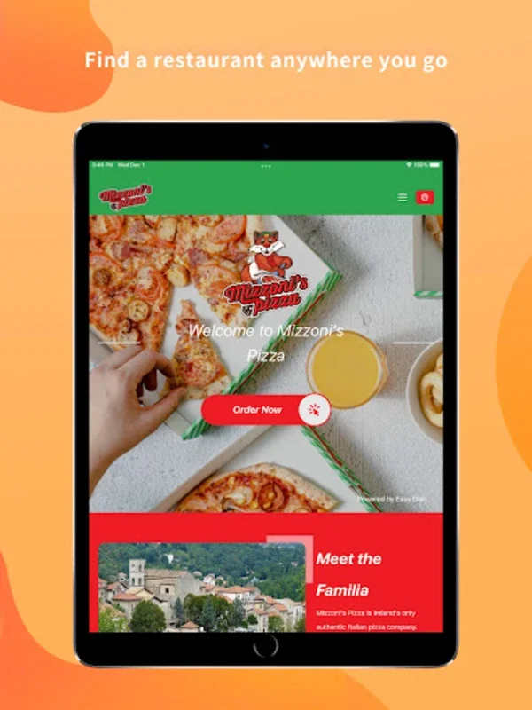 Mizzoni's Pizza for Android - Enjoy Authentic Italian Pizza