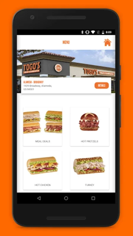 TOGO's Sandwiches for Android - Earn Rewards & Order Easily