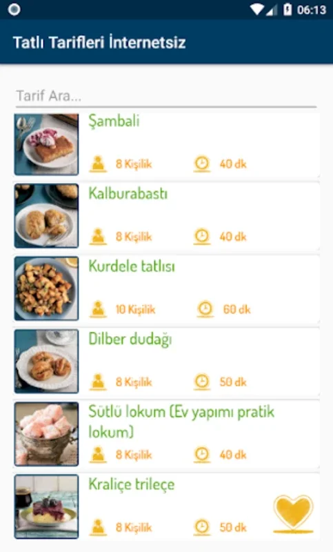 Tatlı Tarifleri İnternetsiz for Android: Offline Dessert Recipes