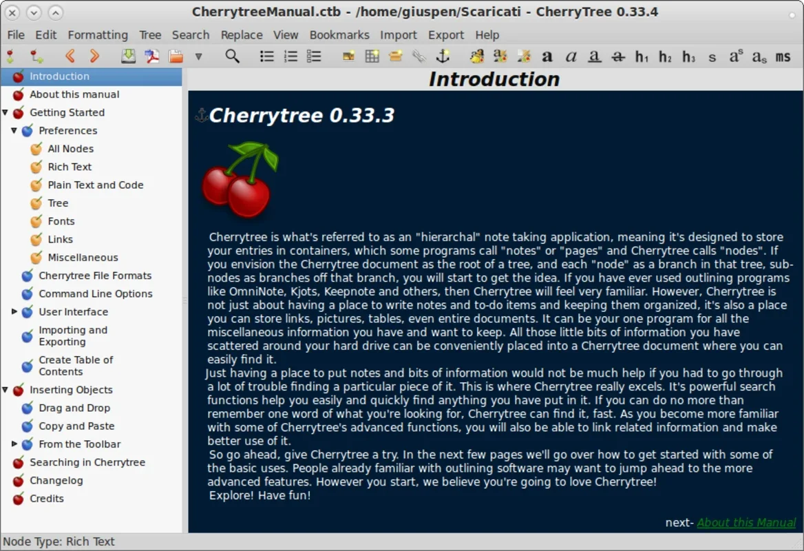 CherryTree for Windows - Download it for Free