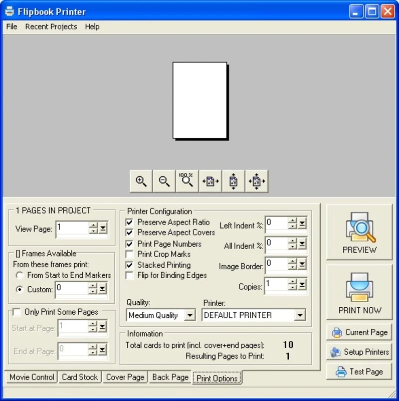 Flipbook Printer for Windows - Create Animated Flipbooks Easily