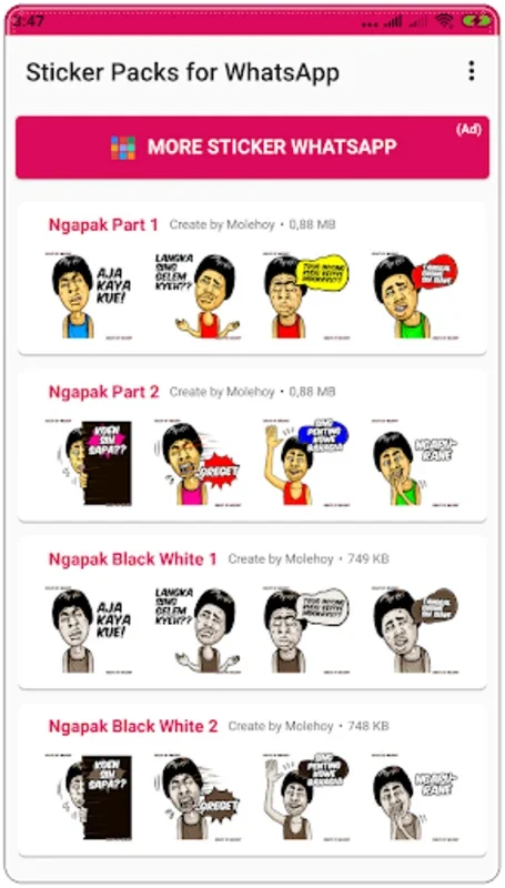 Stiker Ngapak WAStickerApps for Android - Enhance Chats