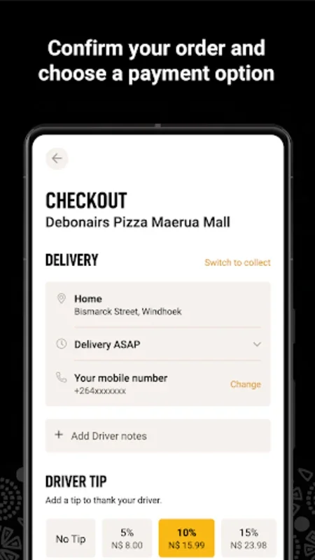 Debonairs Pizza for Android - Effortless Ordering & Customization