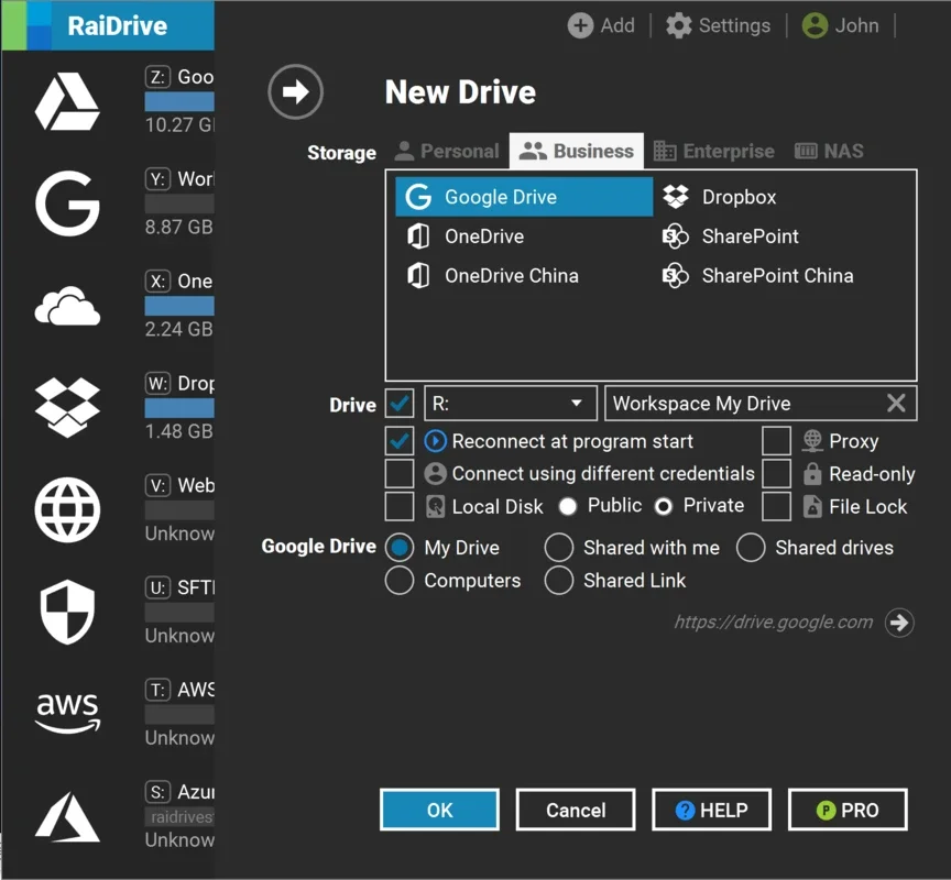 RaiDrive for Windows - Access Google Drive Easily