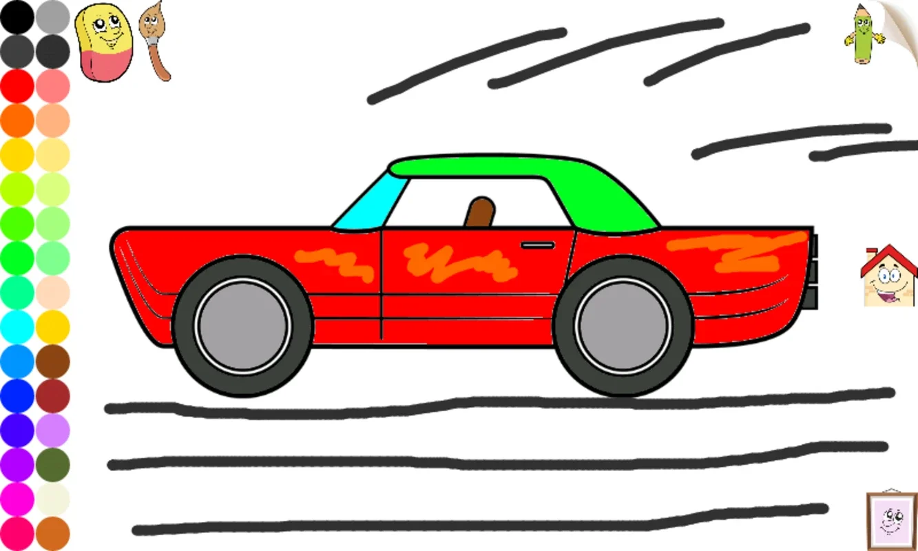 Vehicles and Cars Coloring for Android - Fun Coloring App