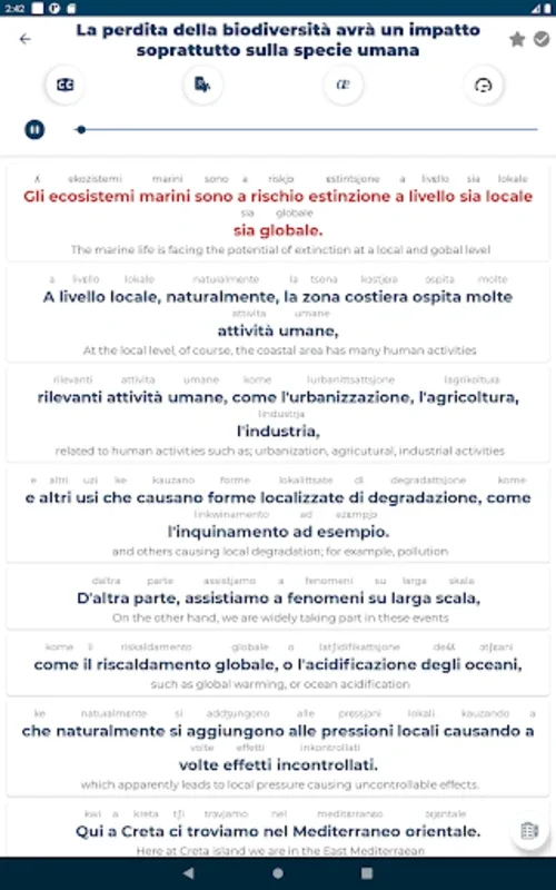 Italian ー Listening・Speaking for Android - No Downloading Needed