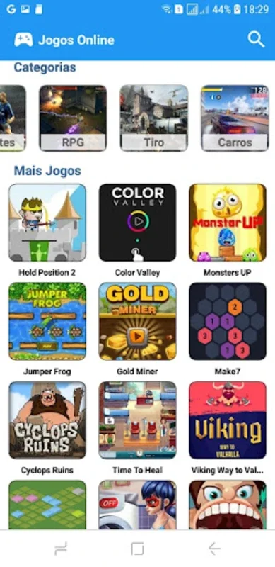 Jogos Online for Android - Engaging Gaming App