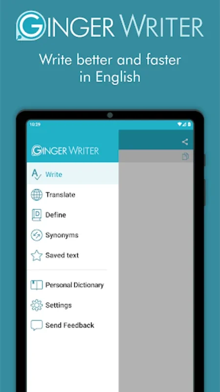 Ginger Writer, Grammar Speller for Android - Enhance Your Writing